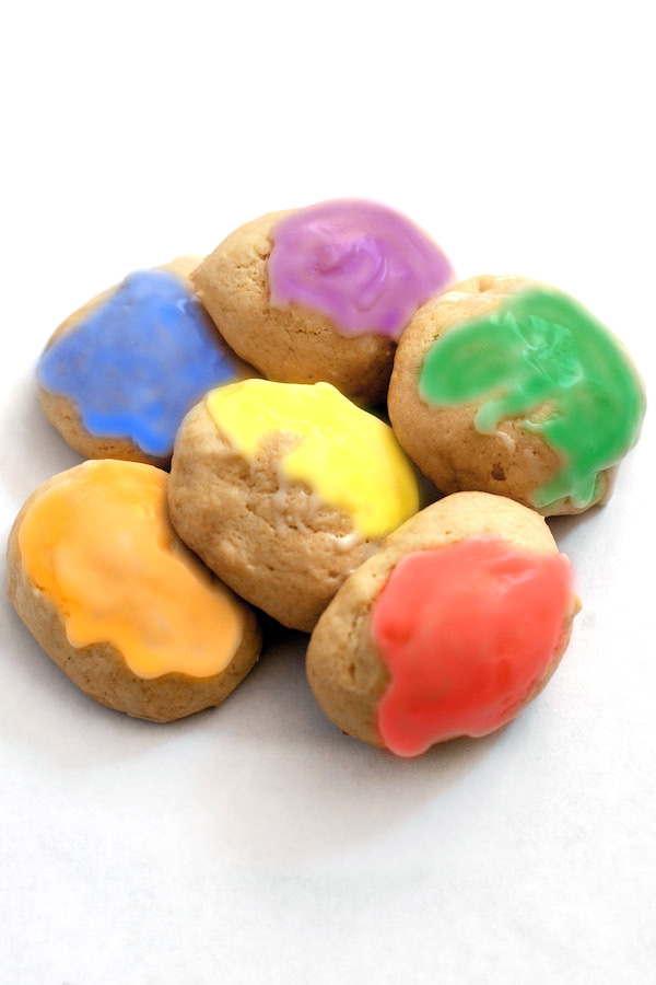 vegan rainbow juice cookies