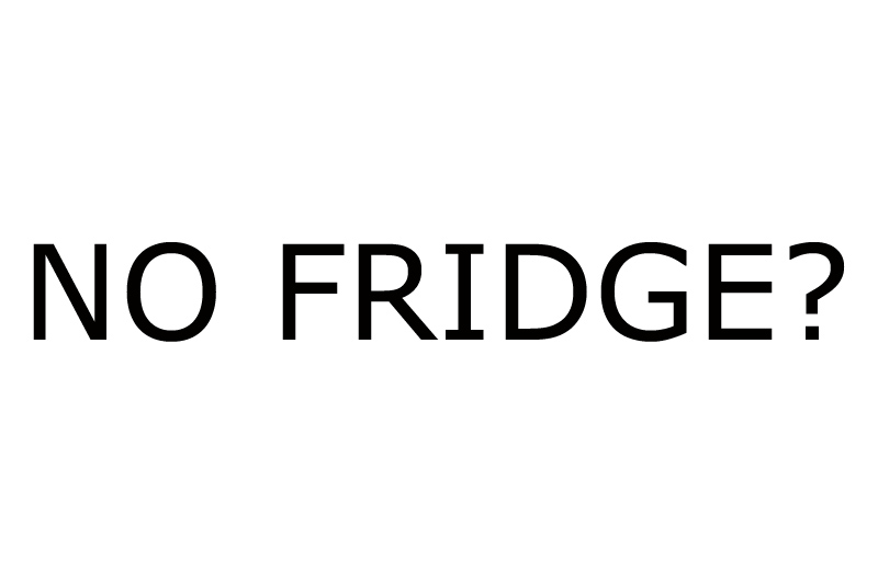 How can you not have a fridge?!